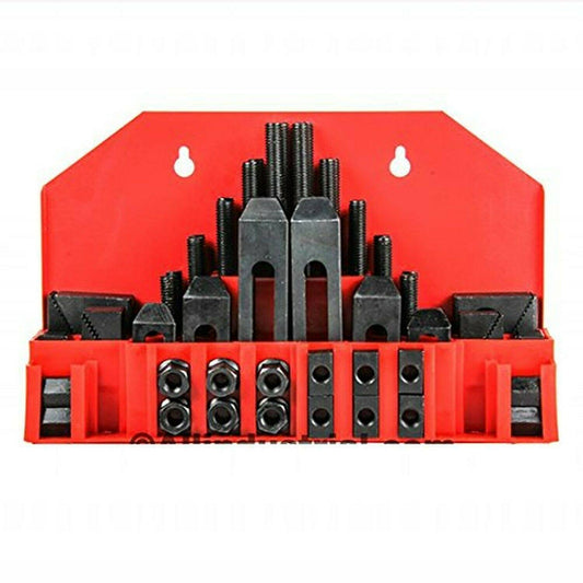 58 PC Pro-Series 1/2 T-Slot Clamping Kit Mill Machinist Set 3/8-16