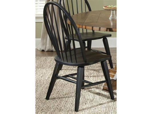 Windsor Back Side Chair in Black