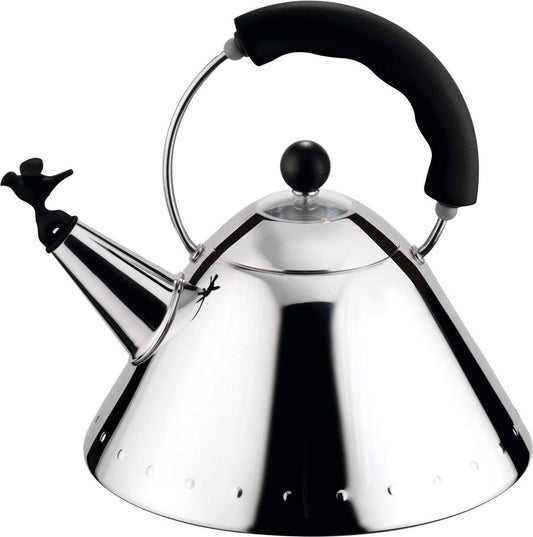 Alessi Kettle Bird Shaped Whistle M B Black