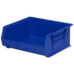 Akro-Mils 30255 Plastic Storage Stacking Hanging Akro Bin, 11-inch by 16-inch by 5-Inch, Blue, Case of 6