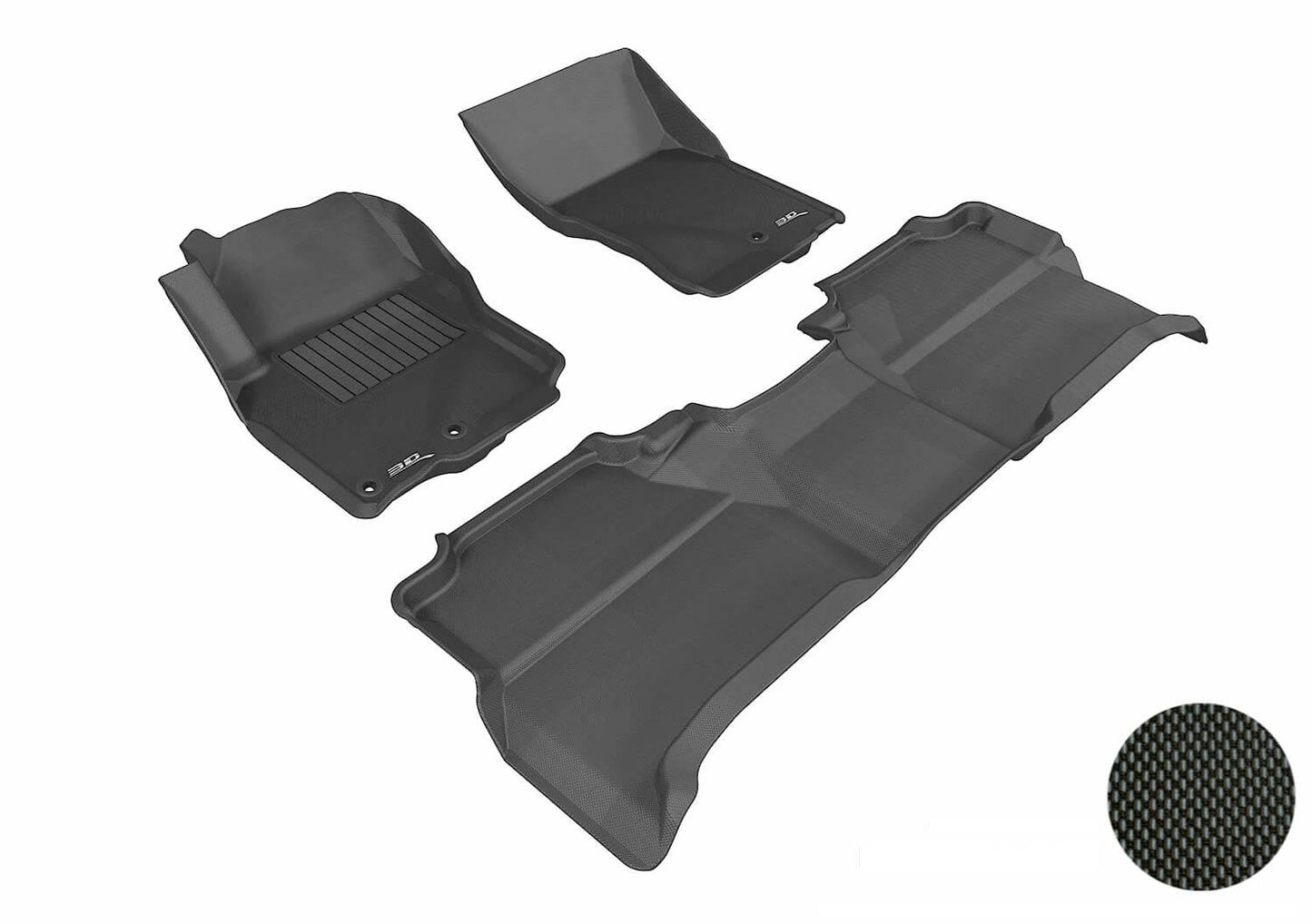 2018 Nissan Frontier Kagu Black Floor Mats L1NS06101509 3D MAXpider