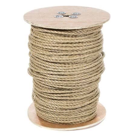 3 Strand Twisted ProManila Polypro Rope - Sizes Range from 1/4 inch - 2 inch Diameters - 10-600Ft Lengths, Size 5/16, Brown