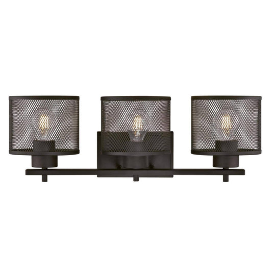 Westinghouse 6371000 3 Light Wall Fixture Oil Rubbed Bronze Finish Mesh Shades