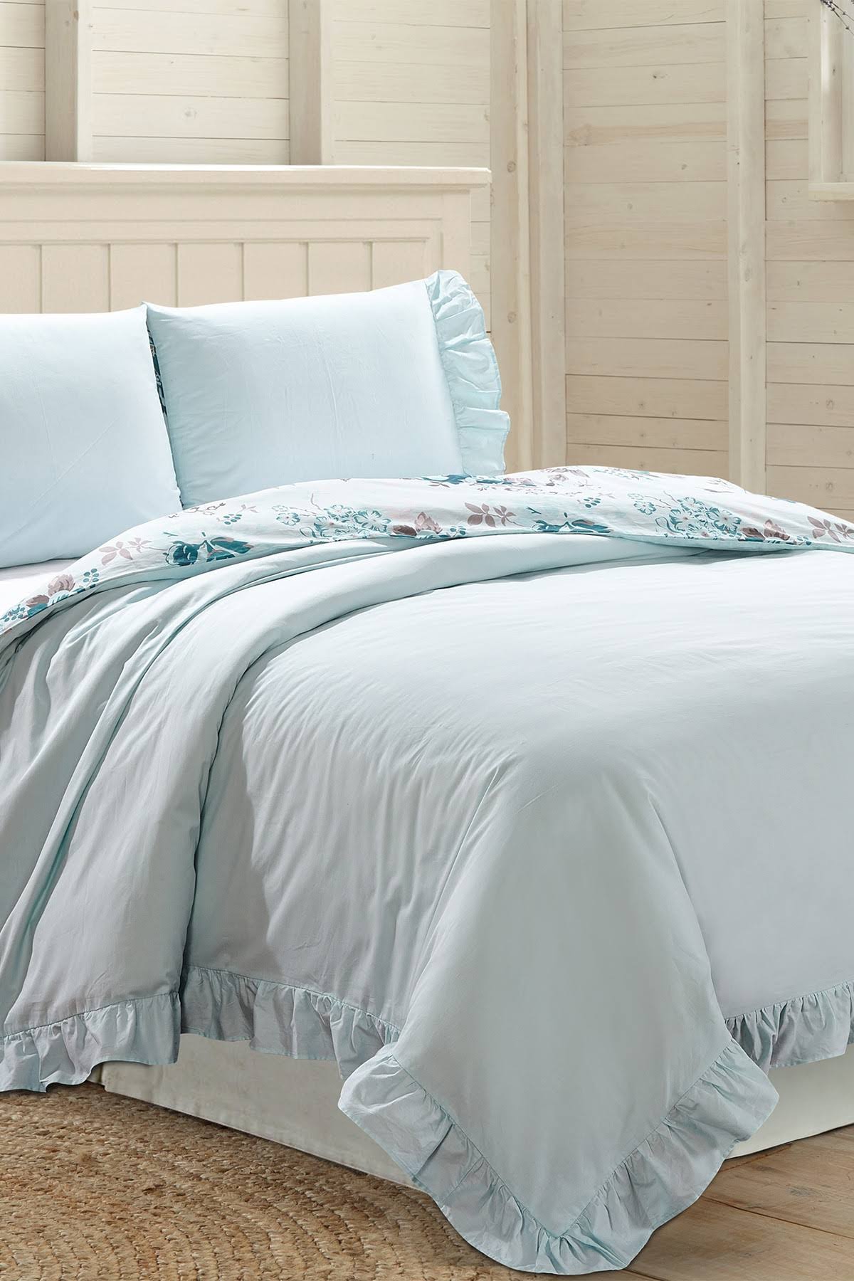 3 PC Ruffled Duvet Set Cassey Ruffled Queen