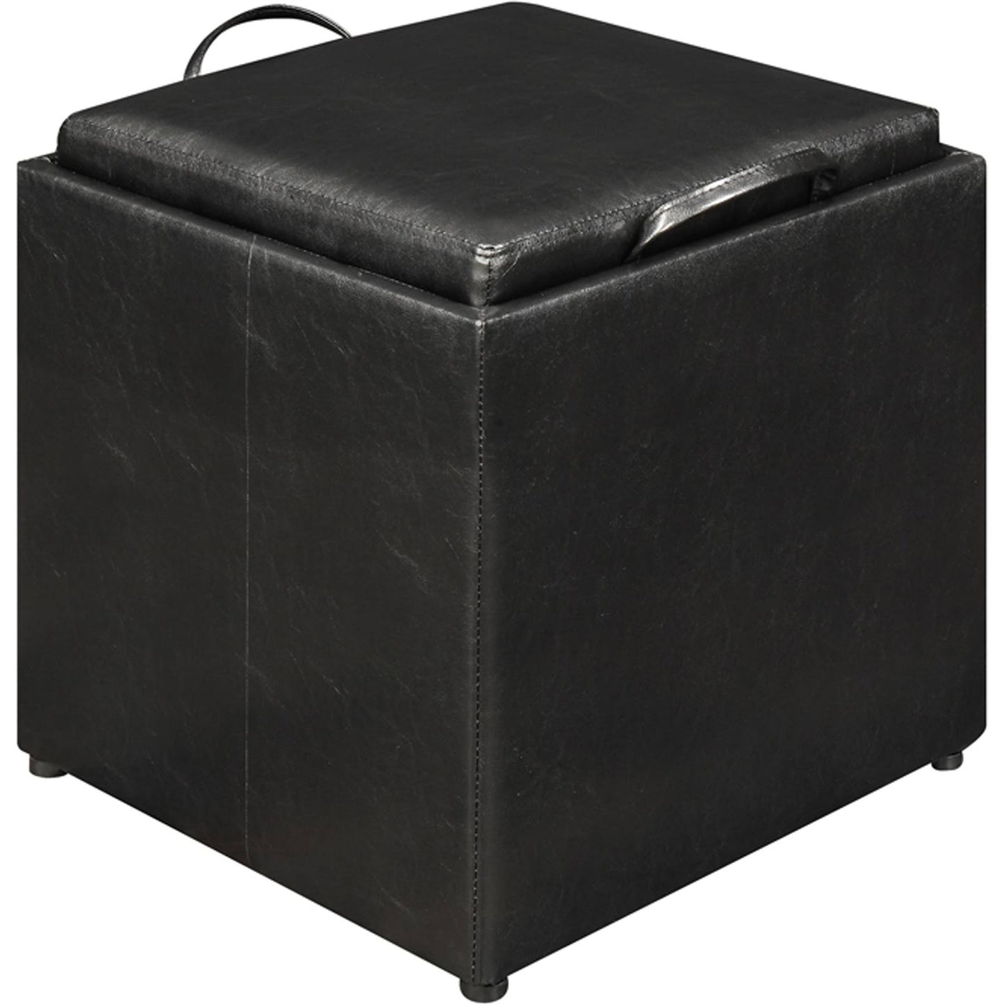 3 Piece Designs4Comfort Storage Ottoman Black - Convenience Concepts