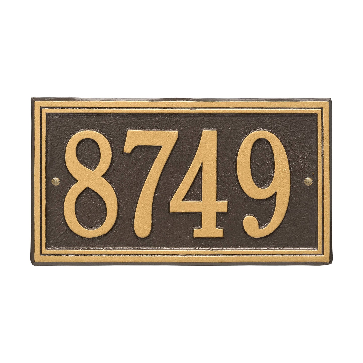 Whitehall Double Line - Standard Wall - One Line Address Plaque ( Bronze/Gold)