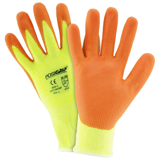 West Chester HVY710HSNF/XL Xlarge Hi Vis Yellow HPPE Orange Foam Nitrile Palm Coated Gloves Dozen