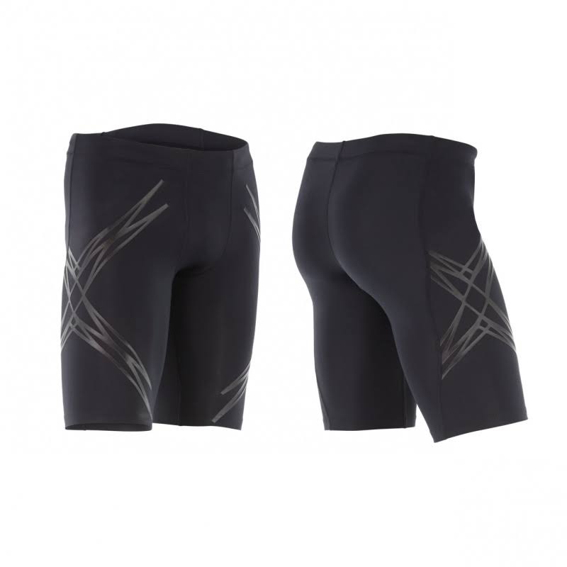 2XU Mens Lock Compression Shorts - Black/Nero