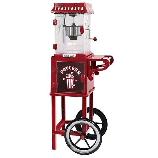 Westbend - 2.5-ounce Popcorn Cart Popcorn Popper Machine - Red