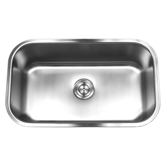 18 Gauge T-304 Stainless Steel Undermount 31-1/2 inch Single Bowl Kitchen Sink 10 inch Deep, Silver 18-960M