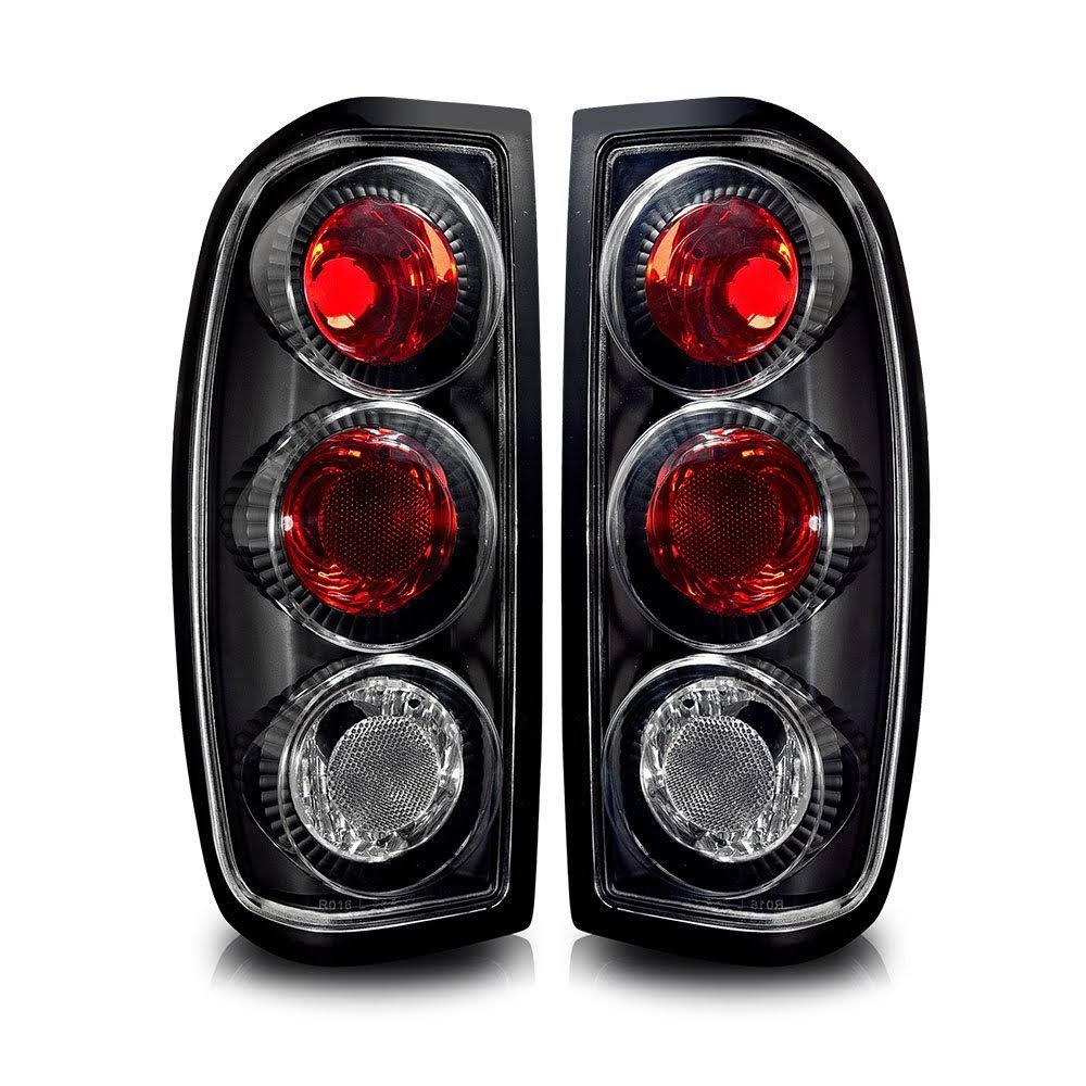 Winjet Housing/Smoke Lens Euro Tail Lights - Black/Red Winjet