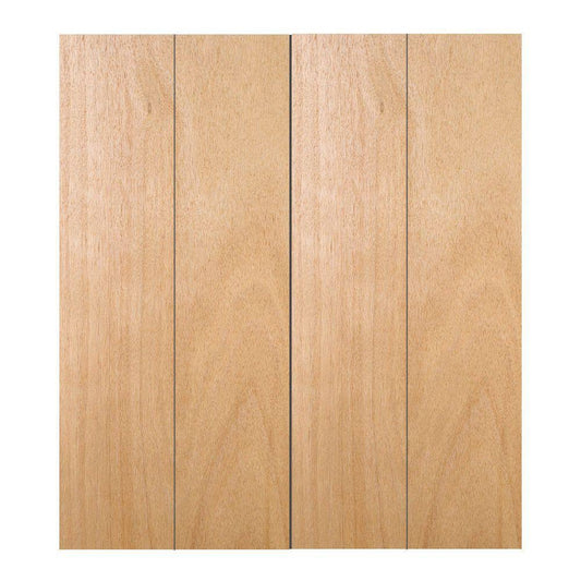 24 in. x 80 in. Unfinished Flush Hardwood Closet Bi-Fold Door