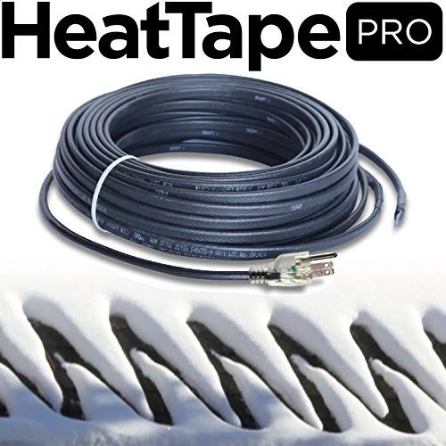 12 Feet Heavy Duty Ice Dam Heat Tape by Radiant Solutions Company, Plug-In, Self-Regulating, 120 Volt with 48 Lead and Plug That Illuminates While CA