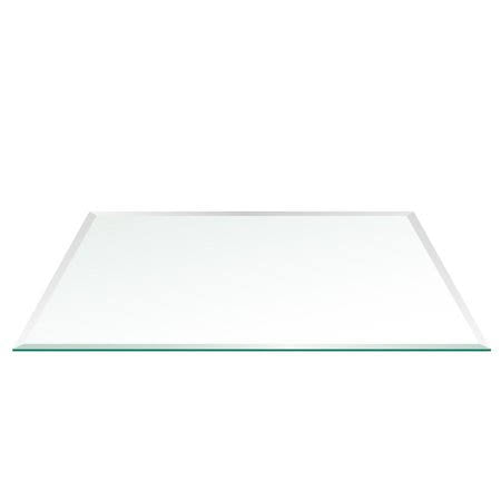 42 x 60 Rectangle Glass Top 1/2 Thick - 1 Bevel Edge with 1 Radiu