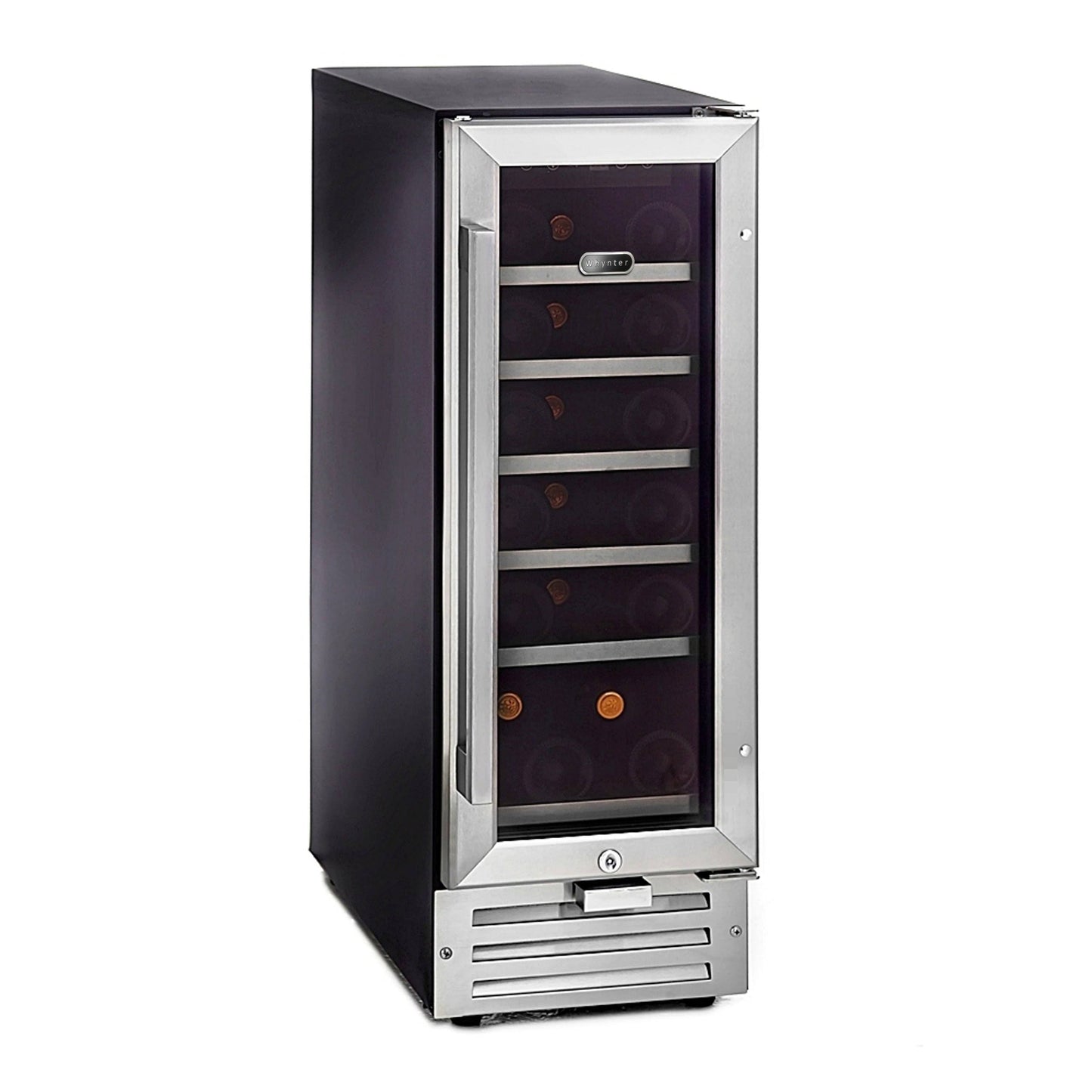 Whynter BWR-18SD 18-Bottle Built-in Undercounter Wine Cooler - 12 - Black/Stainless Steel