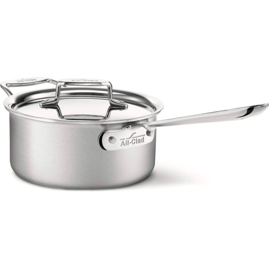 All Clad D5 Brushed Stainless 3 qt. Sauce Pan with Lid