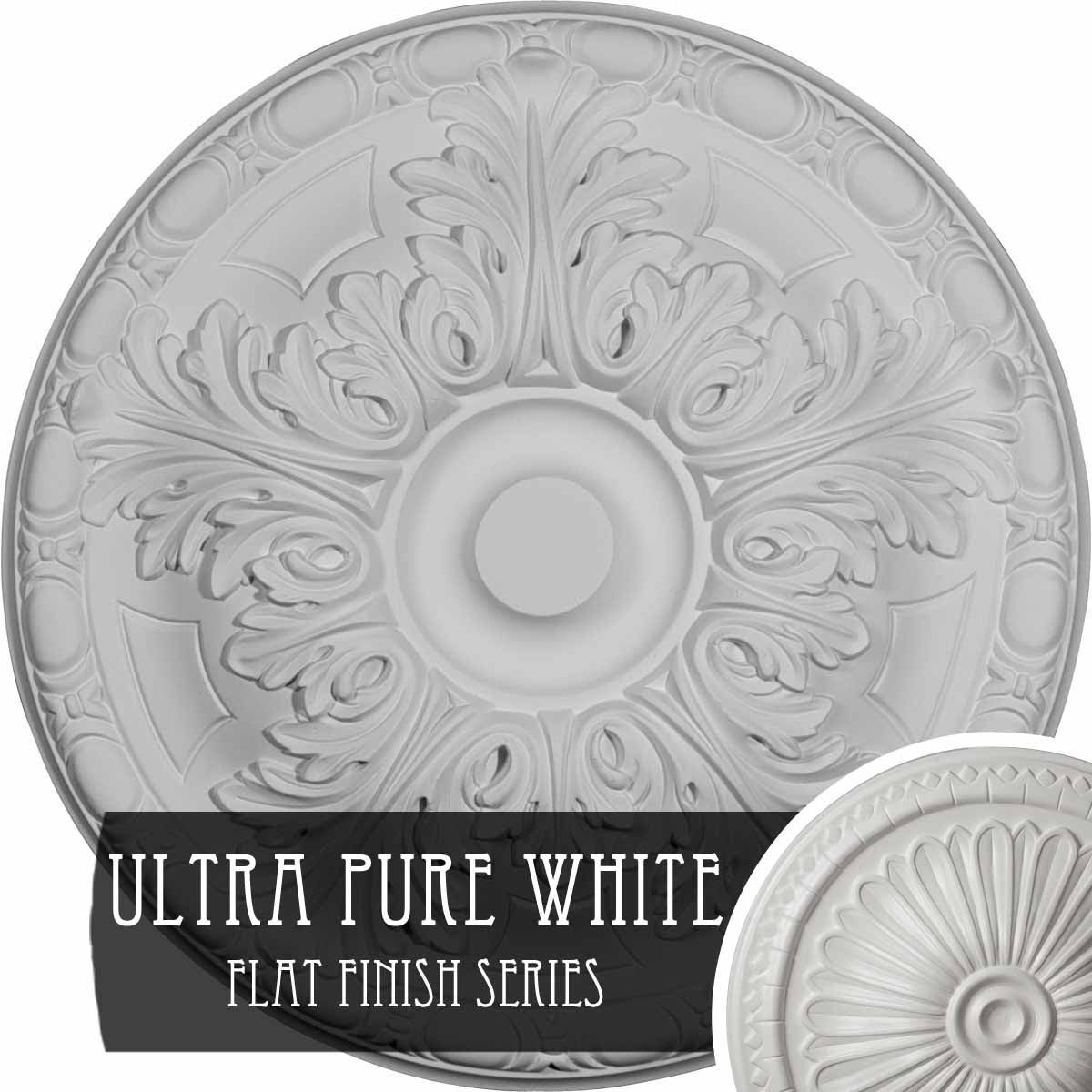 15 3/4OD x 5/8P Granada Ceiling Medallion (Ultra Pure White)