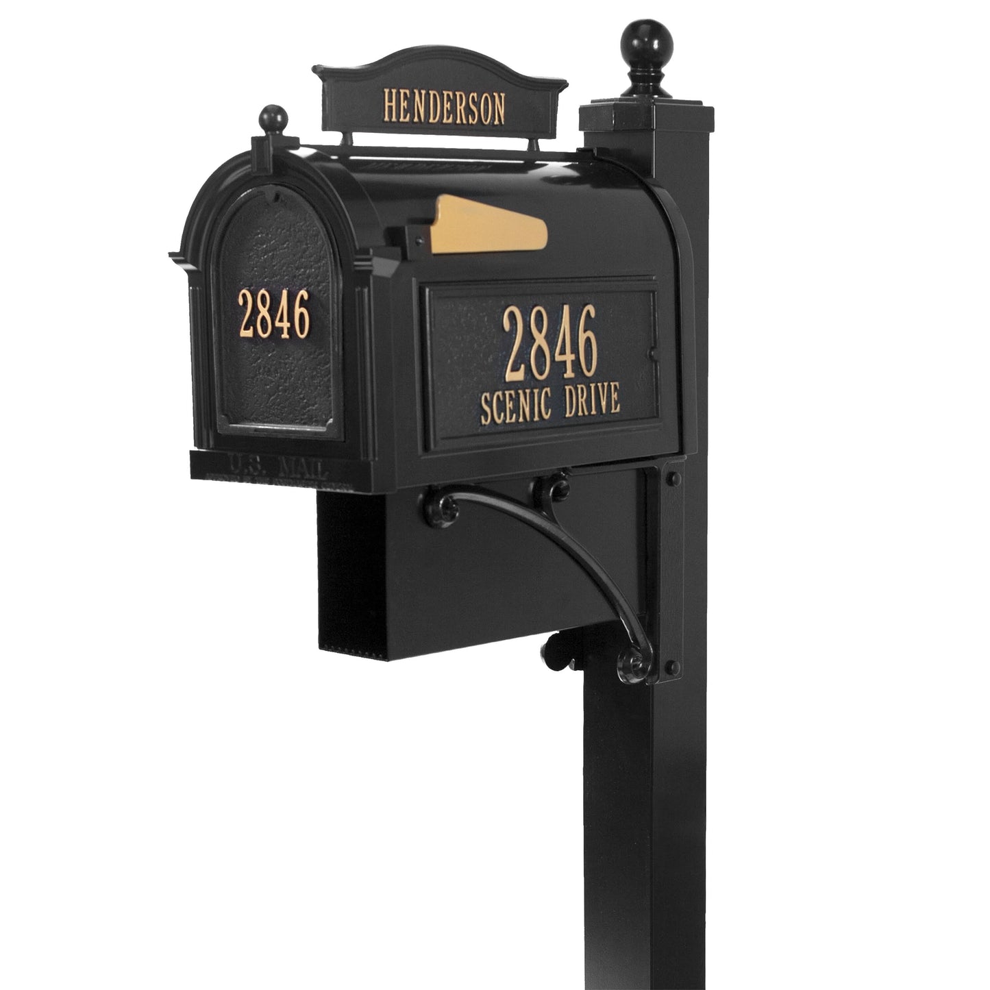 Whitehall Products Ultimate Mailbox Package - Black