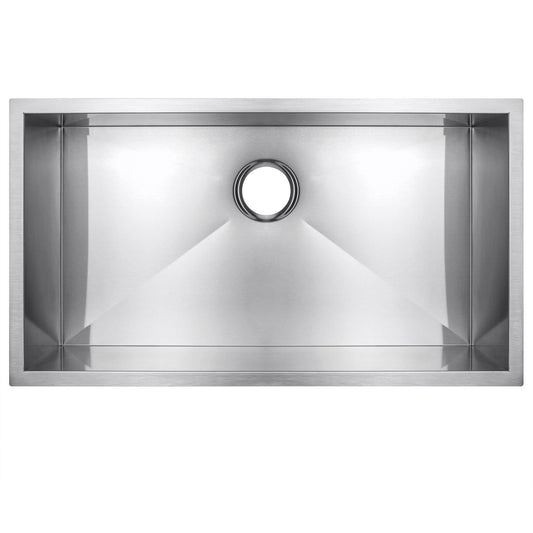 AKDY 30 x 18 x 9 Under Mount Handmade Stainless Steel (Silver) Single Bowl Kitchen Sink KS0056