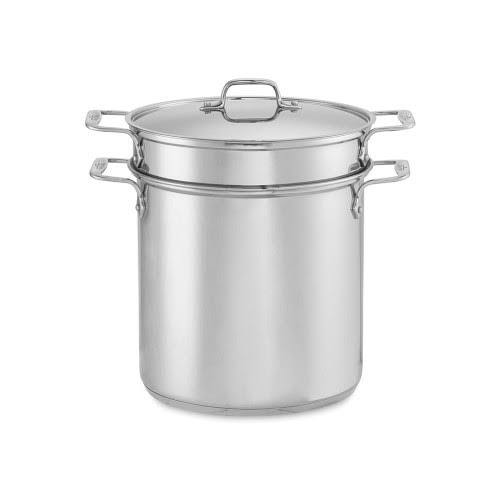 All-Clad, E7965364, Gourmet Accessories, 12 qt. Multicooker w/ Perforated Insert & Steamer Basket, Stainless Steel