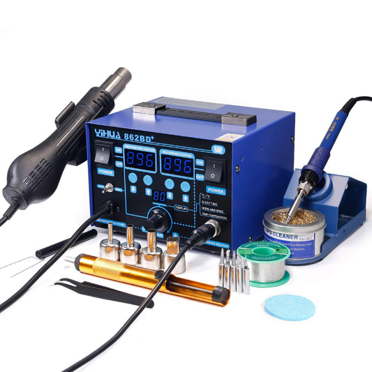 YIHUA 862BD+ SMD ESD Safe 2 in 1 Soldering Iron Hot Air Rework Station