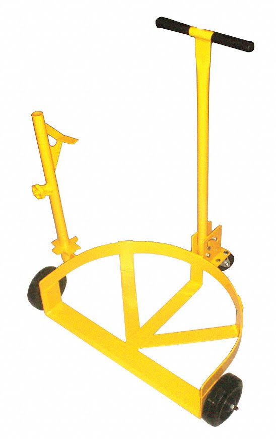 Zoro Select 6FVJ3 Drum Dolly, 1200 lb, 6 in H, 5, 30, 55 gal.