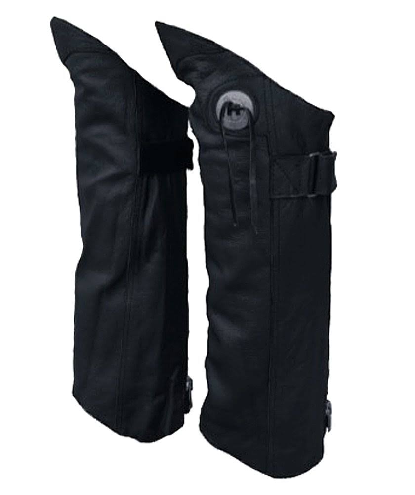 100% Genuine Leather Half Chap Leggings Leg Guards w/ Concho 2XL